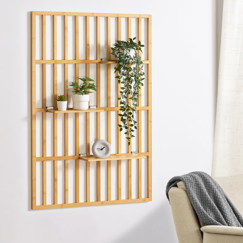 Estante de pared Røst 120x80x13cm bambú [en.casa] - premiumXL