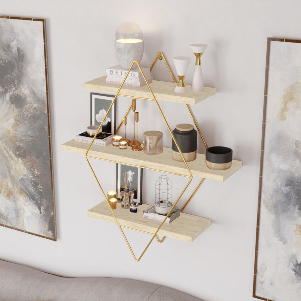 Estante de pared Heinävesi 65x60x15 cm [en.casa]