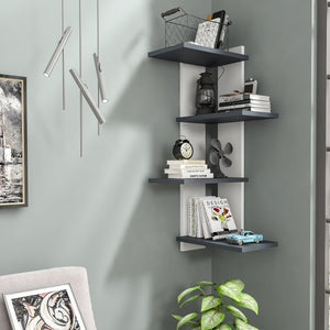 Estante de pared Hasvik 39,5x39,5x90 cm [en.casa] - premiumXL