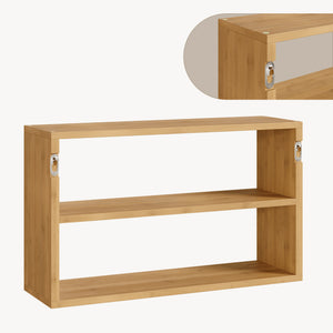 Estantería de pared Gol de 3 niveles para cocina baño bambú 50 x 15 x 30 cm - Natural [en.casa]