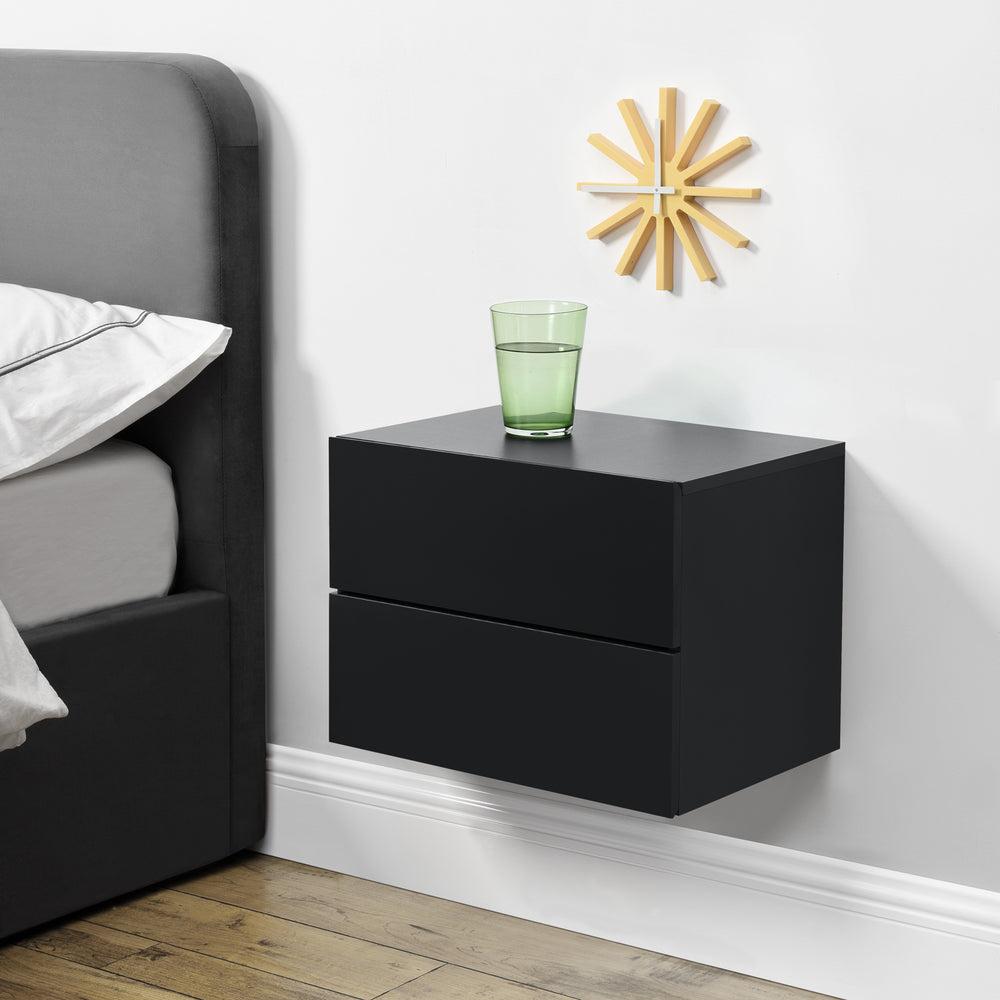 Mesita de noche colgante Ampfing con 2 cajones en varios colores [en.casa] - premiumXL