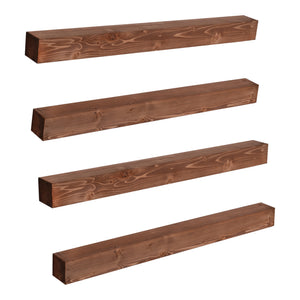 Estantería de pared Munkebo de madera de pino, teñida en varios tamaños [en.casa]