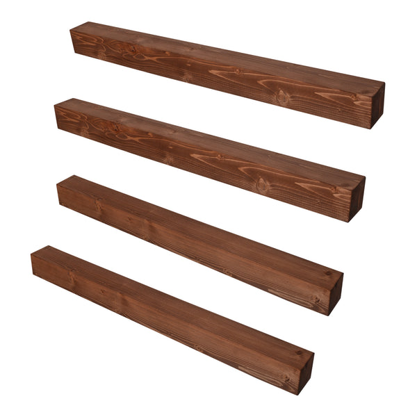 Estantería de pared Munkebo de madera de pino, teñida en varios tamaños [en.casa]