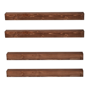 Estantería de pared Munkebo de madera de pino, teñida en varios tamaños [en.casa]
