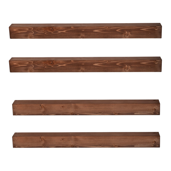 Estantería de pared Munkebo de madera de pino, teñida en varios tamaños [en.casa]