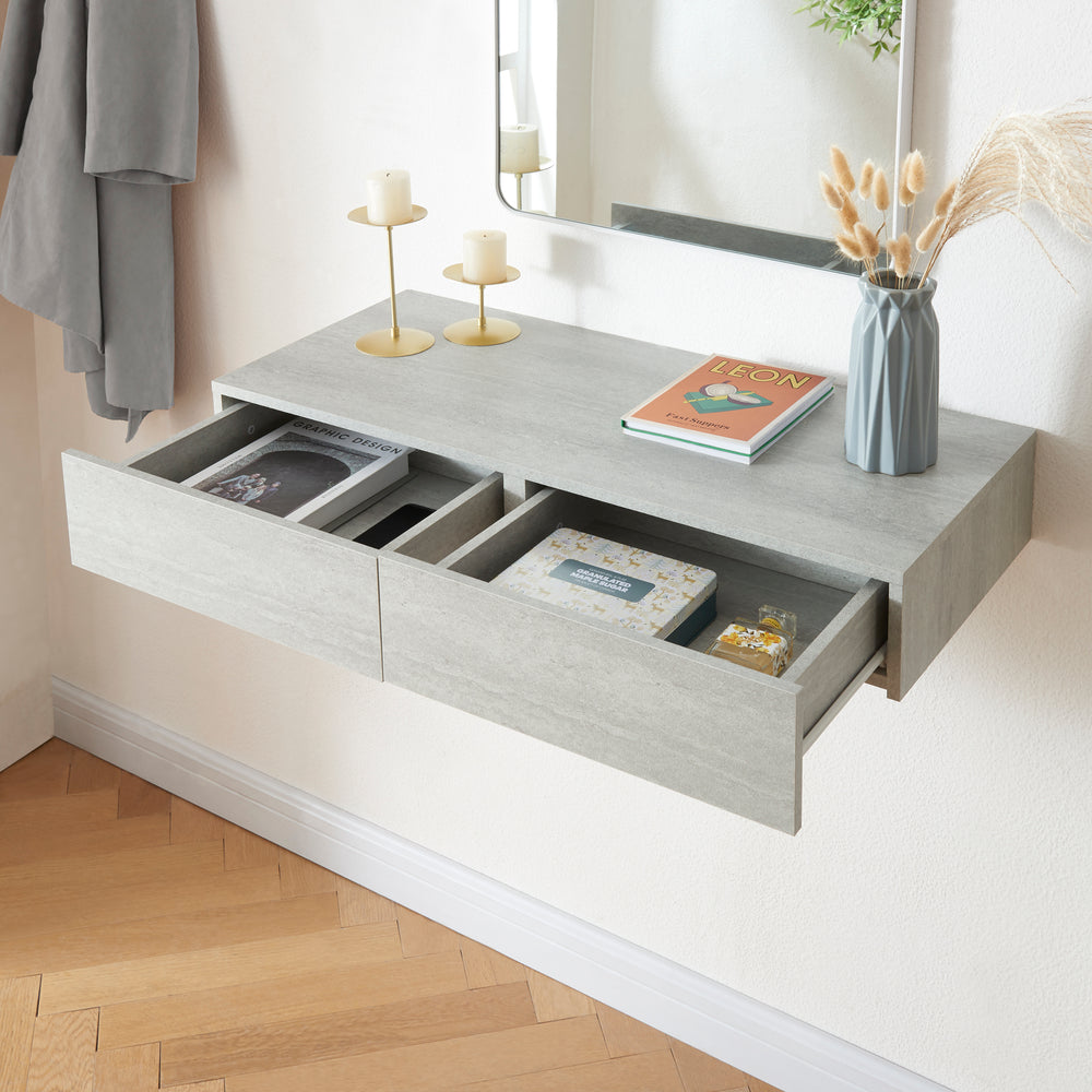 Estante de pared Karstula con cajón [en.casa] - premiumXL