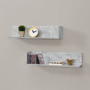 Estantería de pared Elverum 75 x 16,5 x 16,5 cm Juego de 2 unidades varios colores en.casa