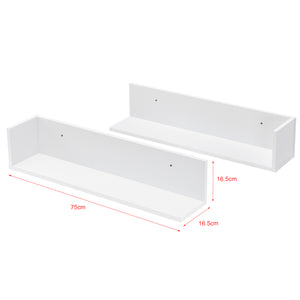 Estantería de pared Elverum 75 x 16,5 x 16,5 cm Juego de 2 unidades varios colores en.casa