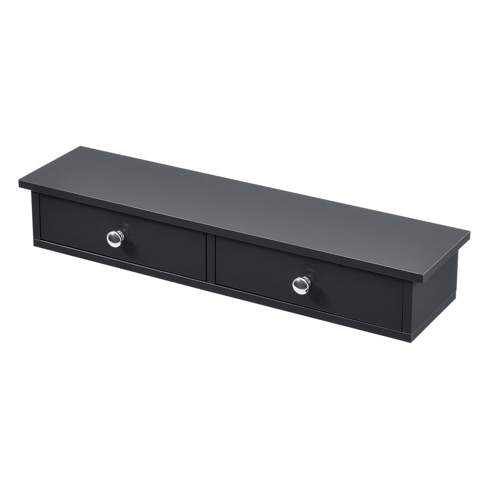 Estante de pared Geeste 60x15x10 cm con 2 cajones [en.casa] - premiumXL