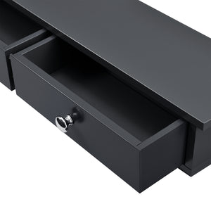 Estantería de pared Geeste 60x15x10 cm con 2 cajones [en.casa]