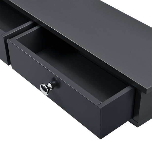 Estantería de pared Geeste 60x15x10 cm con 2 cajones [en.casa]