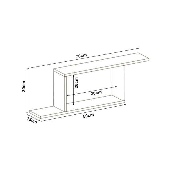 Estantería de pared Hagfors 70x15x30 cm [en.casa]