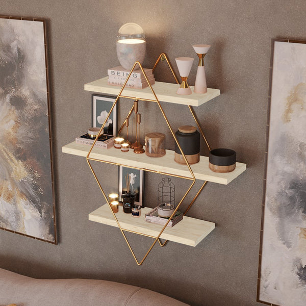 Estante de pared Heinävesi 65x60x15 cm [en.casa]