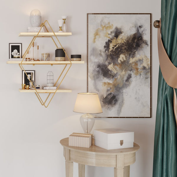Estante de pared Heinävesi 65x60x15 cm [en.casa]
