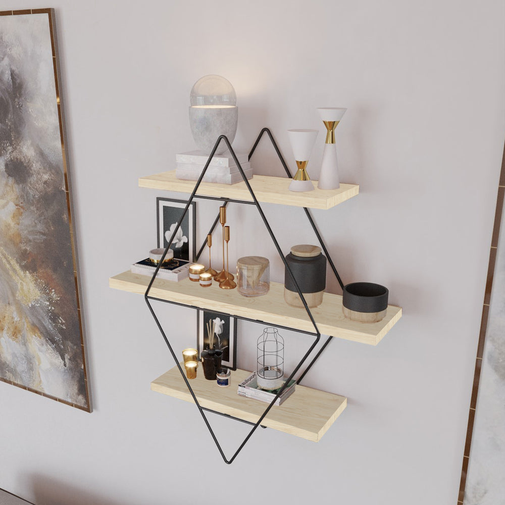 Estante de pared Heinävesi 65x60x15 cm [en.casa]