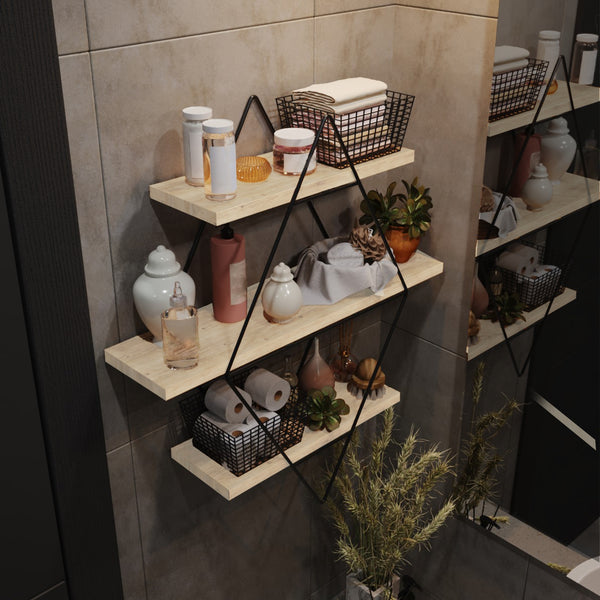 Estante de pared Heinävesi 65x60x15 cm [en.casa]