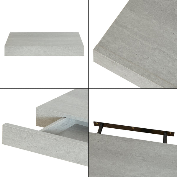 Estantería de pared Hyvinkää con cajón [en.casa]