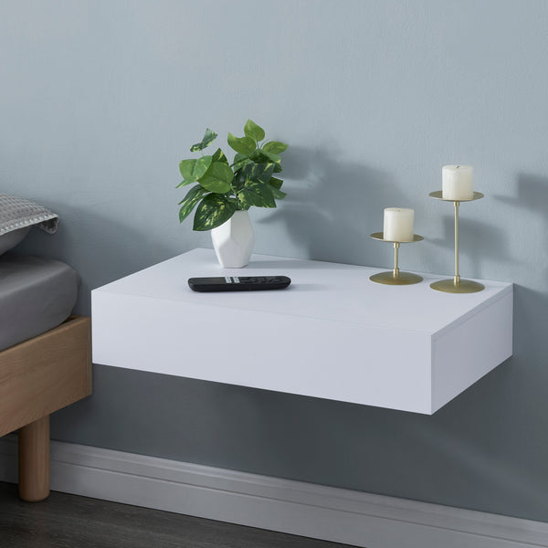 Estantería de pared Kärsämäki con cajón [en.casa]