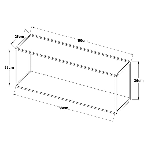 Estantería de pared Notodden acero negro [en.casa]
