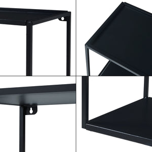 Estantería de pared Notodden acero negro [en.casa]