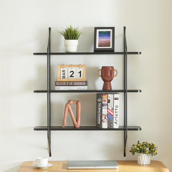 Estantería de pared Østfold 100x80x21 cm [en.casa]