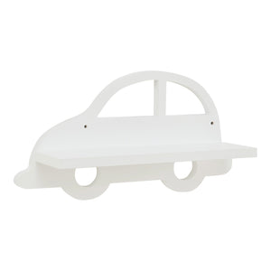 Estante flotante infantil Skanderborg en forma de nube/conejo/tiburón/coche/cohete MDF blanco [en.casa]