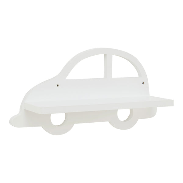 Estante flotante infantil Skanderborg en forma de nube/conejo/tiburón/coche/cohete MDF blanco [en.casa]