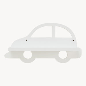 Estante flotante infantil Skanderborg en forma de nube/conejo/tiburón/coche/cohete MDF blanco [en.casa]
