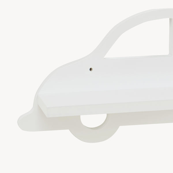 Estante flotante infantil Skanderborg en forma de nube/conejo/tiburón/coche/cohete MDF blanco [en.casa]
