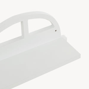 Estante flotante infantil Skanderborg en forma de nube/conejo/tiburón/coche/cohete MDF blanco [en.casa]