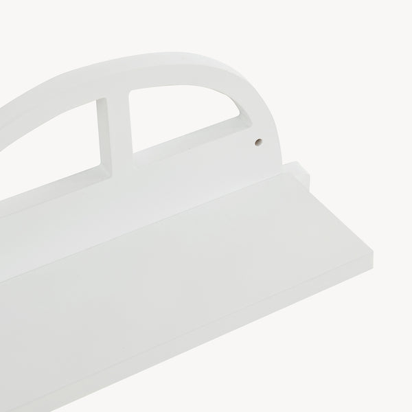 Estante flotante infantil Skanderborg en forma de nube/conejo/tiburón/coche/cohete MDF blanco [en.casa]
