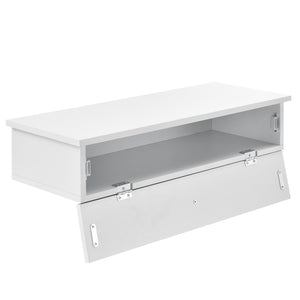 Estante de pared 60 x 24 x 12,6 cm con compartimento de almacenamiento en varios colores en.casa