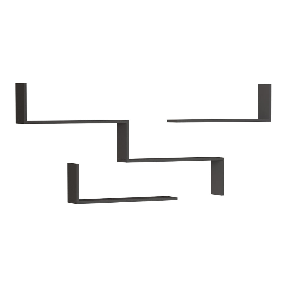 Conjunto de estanterías de pared 3 piezas Vepinshul [en.casa]