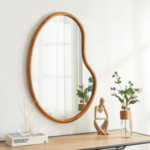 Espejo de pared Jokioinen 75x55 cm aspecto roble [en.casa] - premiumXL