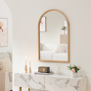 Espejo de pared Podena 90x60 cm natural [en.casa] - premiumXL