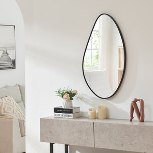 Espejo de pared Orland 82x46 cm negro [en.casa] - premiumXL