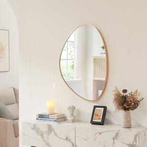 Espejo de pared Lardkapihond 75x53 cm color dorado [en.casa] - premiumXL