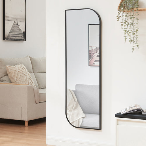 Espejo de pared Tarvindak 120x40 cm negro [en.casa] - premiumXL