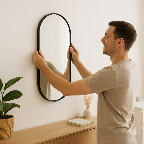 Espejo de pared Picciano en varios colores y tamaños [en.casa]