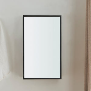 Espejo de pared Sunne con estante negro en varias versiones [en.casa]