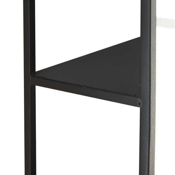 Espejo de pared Sunne con estante negro en varias versiones [en.casa]