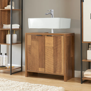 Mueble bajo lavabo Namsskogan 60x60x30cm aspecto nogal [en.casa] - premiumXL