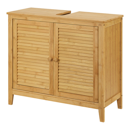 Mueble bajo lavabo de bambú Värmdö 60x67x30cm [en.casa] - premiumXL