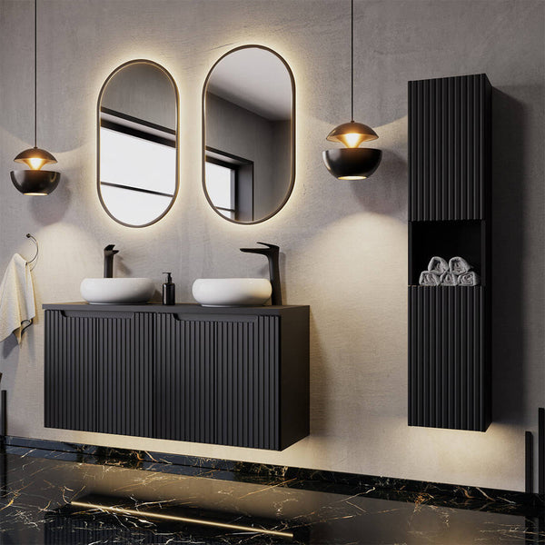 Mueble bajo lavabo Skelbolu con puertas [en.casa]