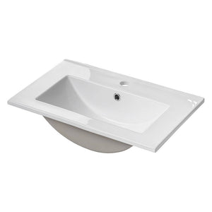 Lavabo Skelbolu con puertas en aspecto roble [en.casa]