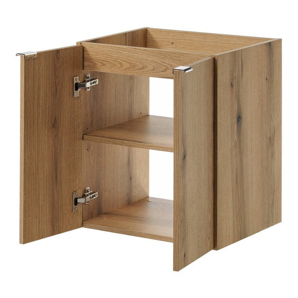Lavabo Skelbolu con puertas en aspecto roble [en.casa]