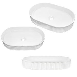 Lavabo Skelbolu con puertas acanaladas [en.casa]