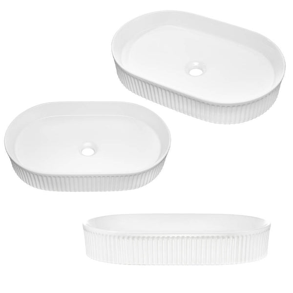 Lavabo Skelbolu con puertas acanaladas [en.casa]