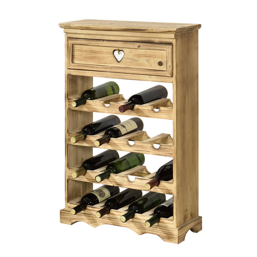 Estante para vino Mosel 86x55x22 cm para 16 botellas con cajón en.casa