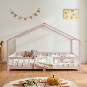 Cama para niños Treviolo forma de casa pino  [en.casa]